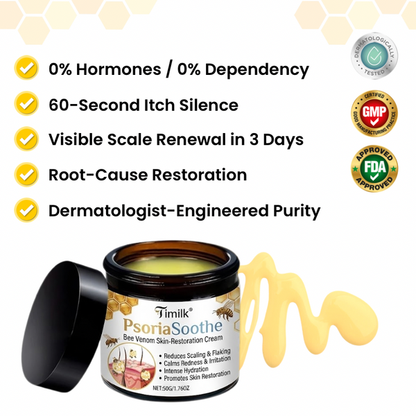 💥Timilk® PsoriaSoothe Bee Venom Skin-Restoration Cream⏳Limited-time 49% off⏰💥