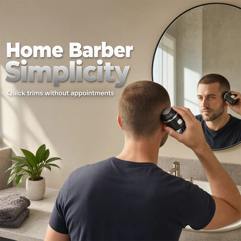 2026 HOT SALE💪 50% OFF! Men‘s Electric Head Shaver – Stainless steel blades, ergonomic self‑haircut design. 6hr battery, compact & portable. DIY buzz cut at home!