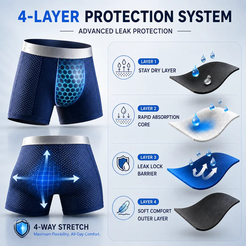 2026 HOT SALEđ„ AlcurasÂź Premium Leakproof lceSilk Mesh Men's Boxer