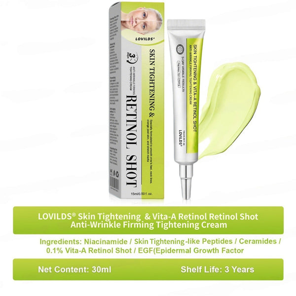 🧠👨‍⚕️Made and shipped from the USA 💫LOVILDS® Skin Tightening & Vita-A Retinol Retinol shot Anti-Wrinkle Firming Tightening cream - Last Day Promotion 50% OFF