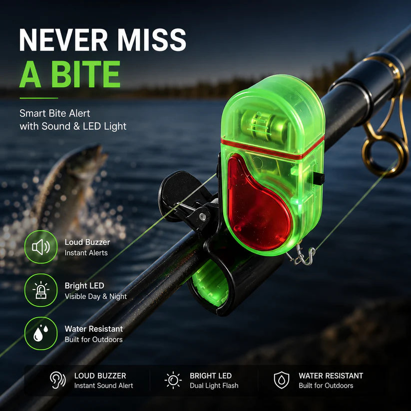 🎣Fishing Bite Alarm with Sound & LED Light