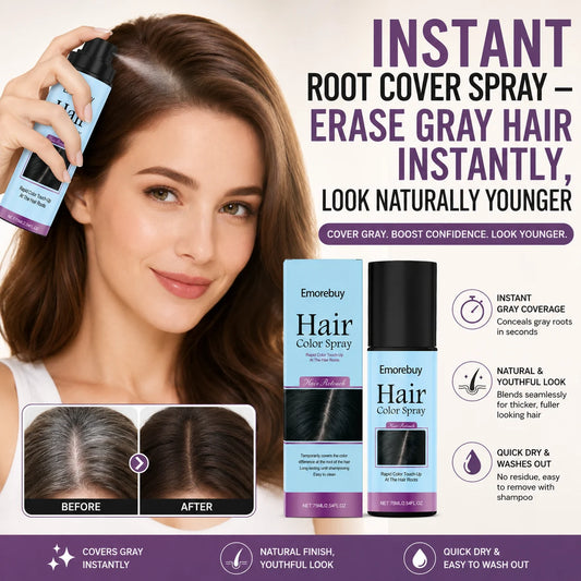 ⚡ Instant Root Cover Spray — Erase Gray Hair Instantly, Look Naturally Younger