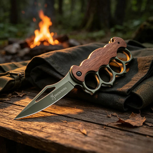 🔥Tiger Finger Fist Tactical Folding Knife🗡️Ideal for outdoor adventures, fishing, and camping with outdoor cooking