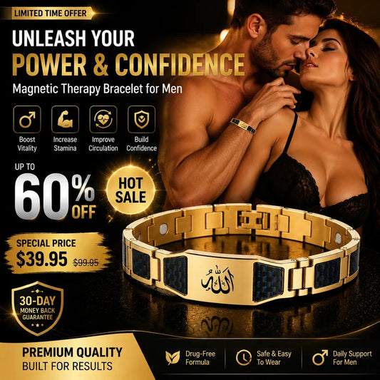 ✨🔥Men's Neodymium Magnetic Vitality Revival Therapy Bracelet