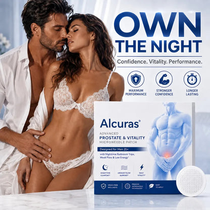 Alcuras® Advanced Prostate & Vitality Microneedle Patch Designed for Men 25+ with Nighttime Bathroom Trips, Weak Flow & Low Energy