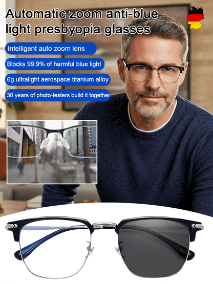👓Best Selling 48% Off🔥Automatic zoom anti-blue light presbyopia glasses