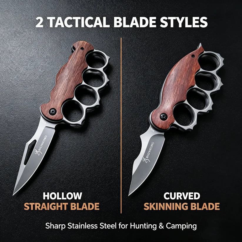 🔥Tiger Finger Fist Tactical Folding Knife🗡️Ideal for outdoor adventures, fishing, and camping with outdoor cooking
