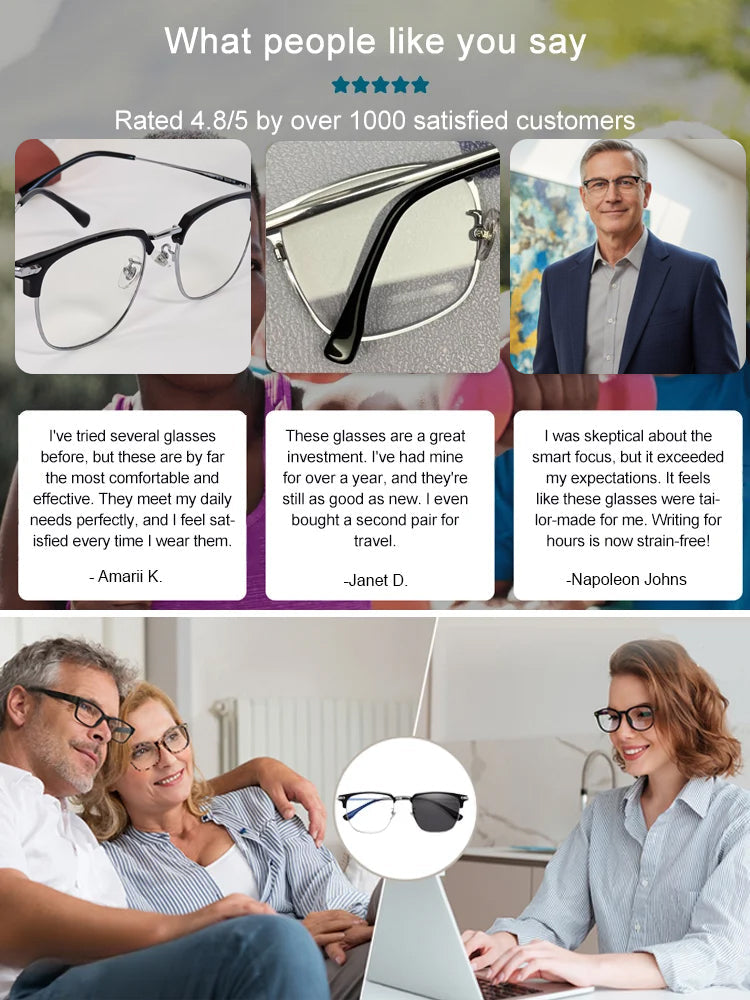 👓Best Selling 48% Off🔥Automatic zoom anti-blue light presbyopia glasses