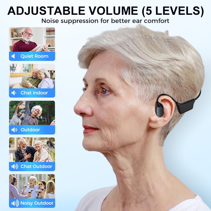 Feel the Joy. Shop the Season 🎄💖 💥 LIMITED TIME OFFER!🔥YUNPSO Bone Conduction Smart Hearing Aid Bluetooth Earphones