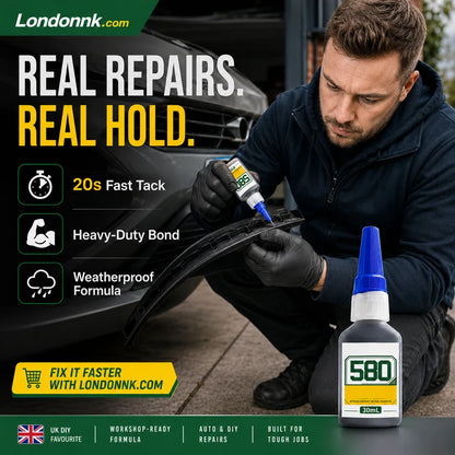 🛠️ Instant adhesive – bonds metal, plastic & rubber. 20s curing, weatherproof, shock-resistant. 30ml. 49% OFF! 🔧✨