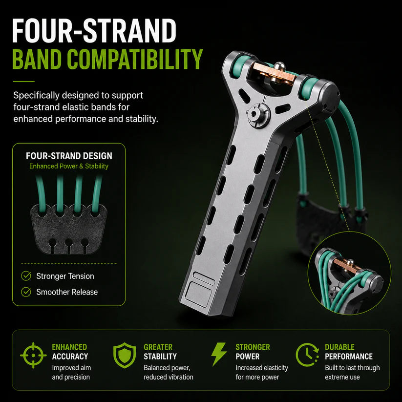✨Professional Telescopic Aluminum Alloy Auto-Loading Slingshot Full Kit (200 Steel Balls)
