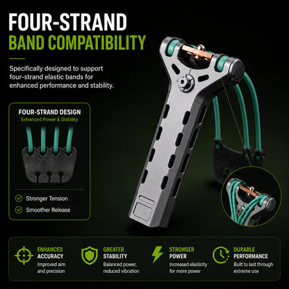 ✨Professional Telescopic Aluminum Alloy Auto-Loading Slingshot Full Kit (200 Steel Balls)