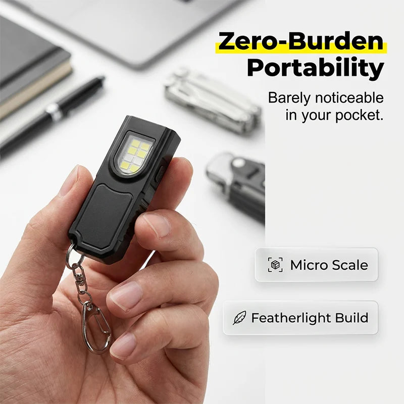 💥 [50% OFF Limited Time] 🔥 Magnetic Mini Keychain Flashlight | Ultralight (25g)