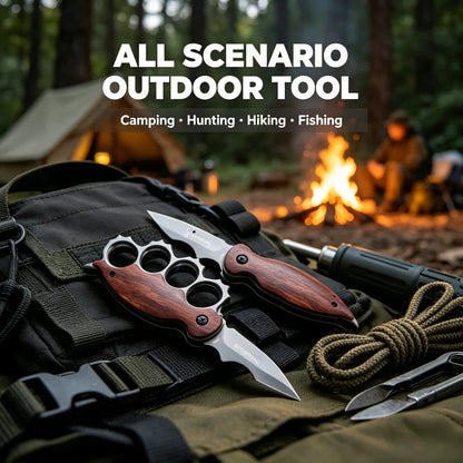 🔥Tiger Finger Fist Tactical Folding Knife🗡️Ideal for outdoor adventures, fishing, and camping with outdoor cooking