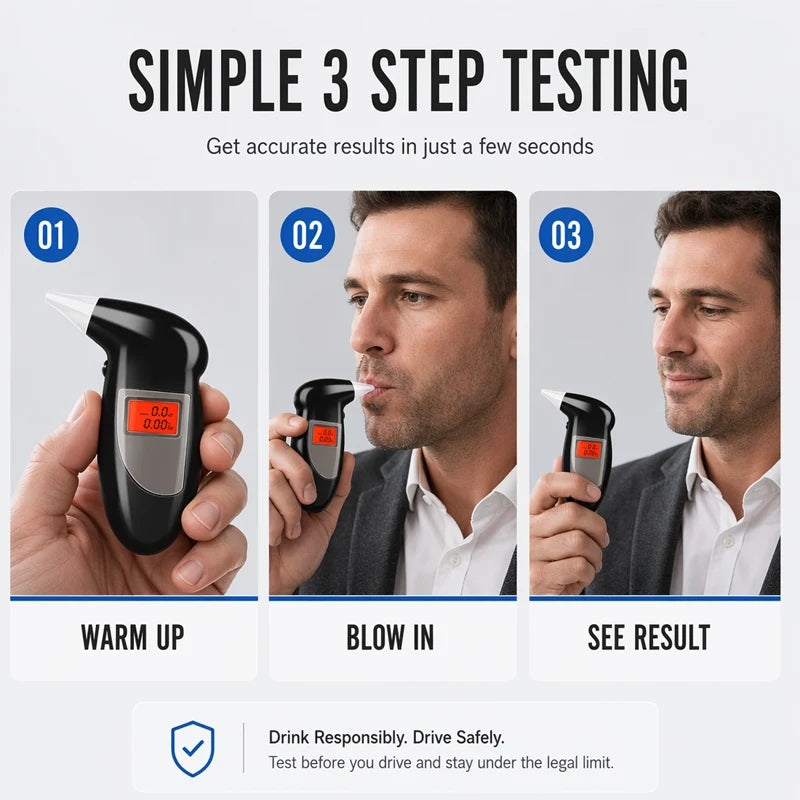 🚗Protect your personal safety and driving license!🔥Portable breathalyzer