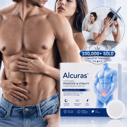 Alcuras® Advanced Prostate & Vitality Microneedle Patch Designed for Men 25+ with Nighttime Bathroom Trips, Weak Flow & Low Energy