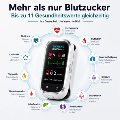 🩸 Siemens™ 11-in-1 Needle-Free Blood Glucose Monitor • No Pricking • No Test Strips • Results in Just 5 Seconds