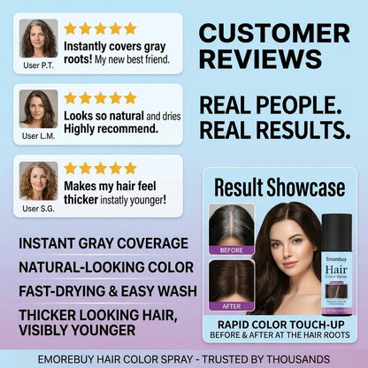 ⚡ Instant Root Cover Spray — Erase Gray Hair Instantly, Look Naturally Younger