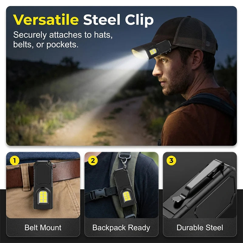 💥 [50% OFF Limited Time] 🔥 Magnetic Mini Keychain Flashlight | Ultralight (25g)