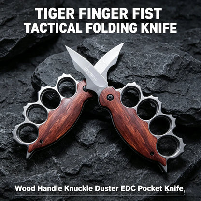 🔥Tiger Finger Fist Tactical Folding Knife🗡️Ideal for outdoor adventures, fishing, and camping with outdoor cooking