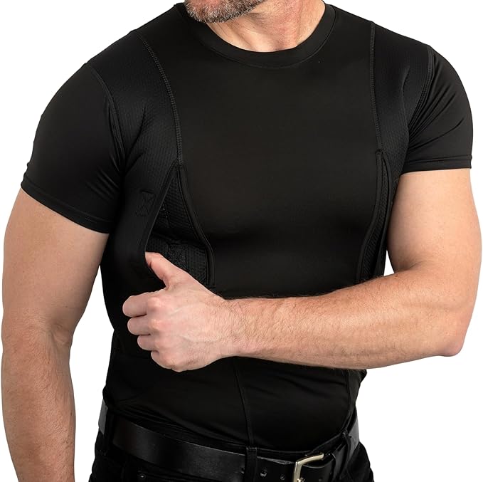 Ambidextrous Concealed Carry Compression Shirt