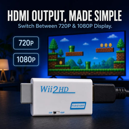 🎮 Classic Console to HDMI Adapter – Plug & Play 1080P Converter