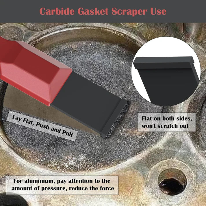 ⚙️ 2-Pack Tungsten Carbide Gasket Scraper Set for Auto Repair
