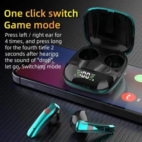 🏃‍Sports Waterproof Wireless Earphone Noise Cancelling Earbuds Gamer🎧