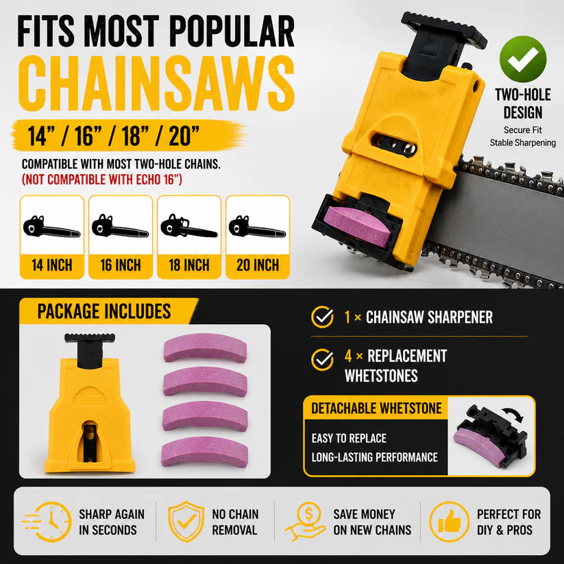 🔥Chainsaw Chain Sharpener Kit | Fast Portable Saw Chain Sharpening Tool