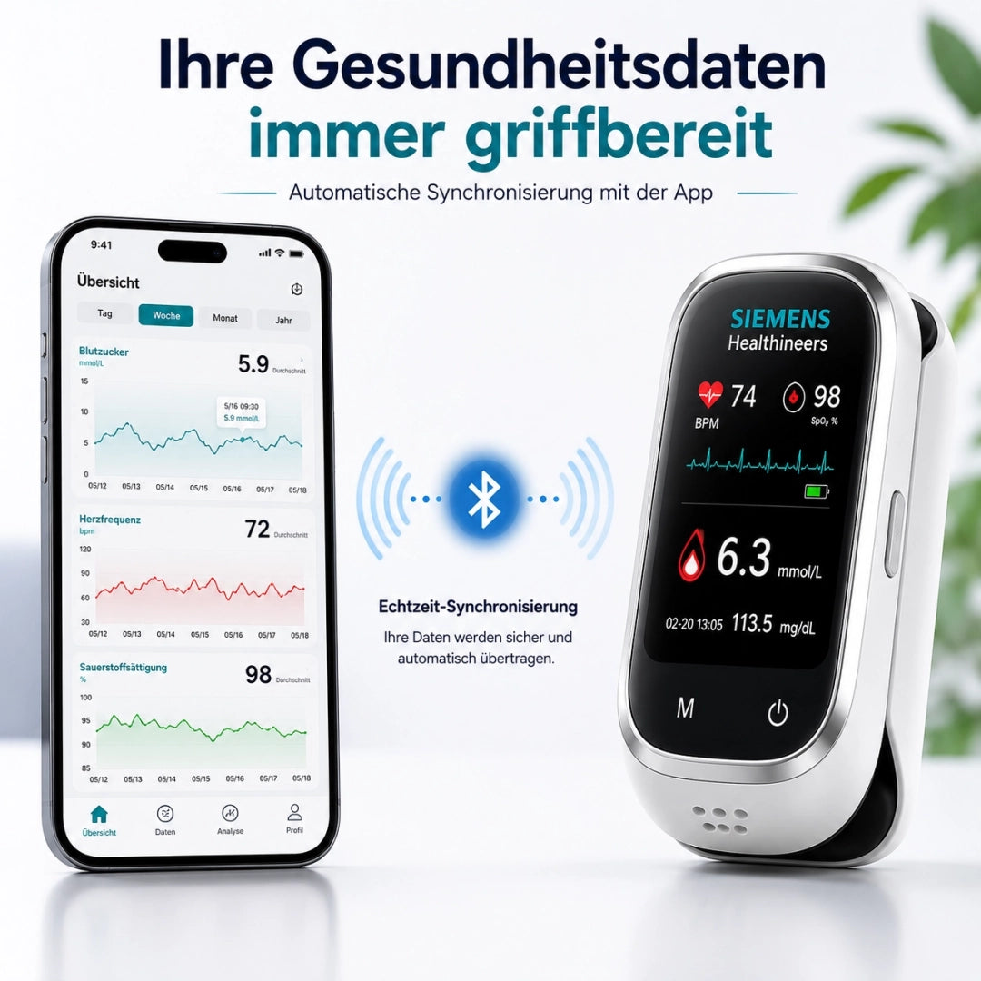 🩸 Siemens™ 11-in-1 Needle-Free Blood Glucose Monitor • No Pricking • No Test Strips • Results in Just 5 Seconds