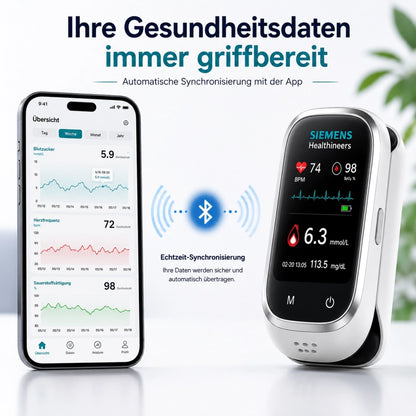 🩸 Siemens™ 11-in-1 Needle-Free Blood Glucose Monitor • No Pricking • No Test Strips • Results in Just 5 Seconds