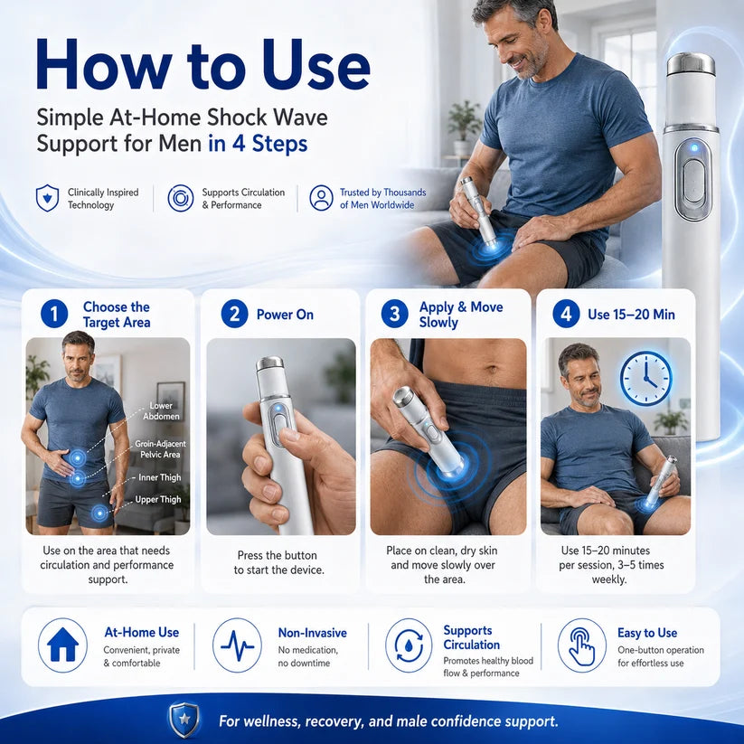 🔥Advanced Acoustic Shockwave Therapy  stamina, and male performance confidence, relieving muscle pain, joint stiffness, tendon discomfort💪