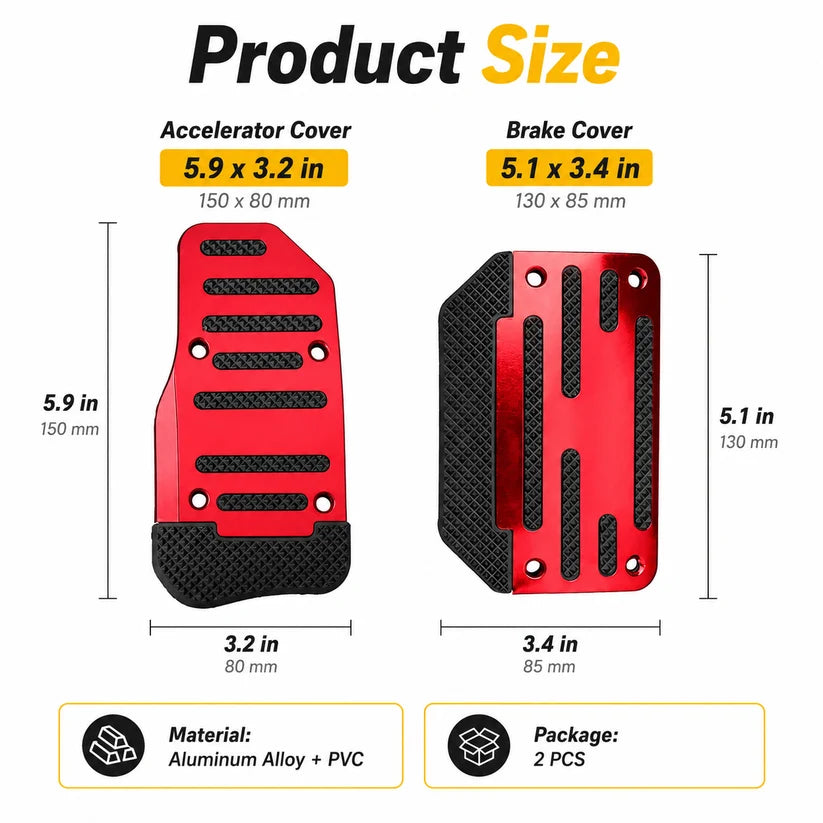 🚗Universal Non-Slip Car Brake & Gas Pedal Cover Set