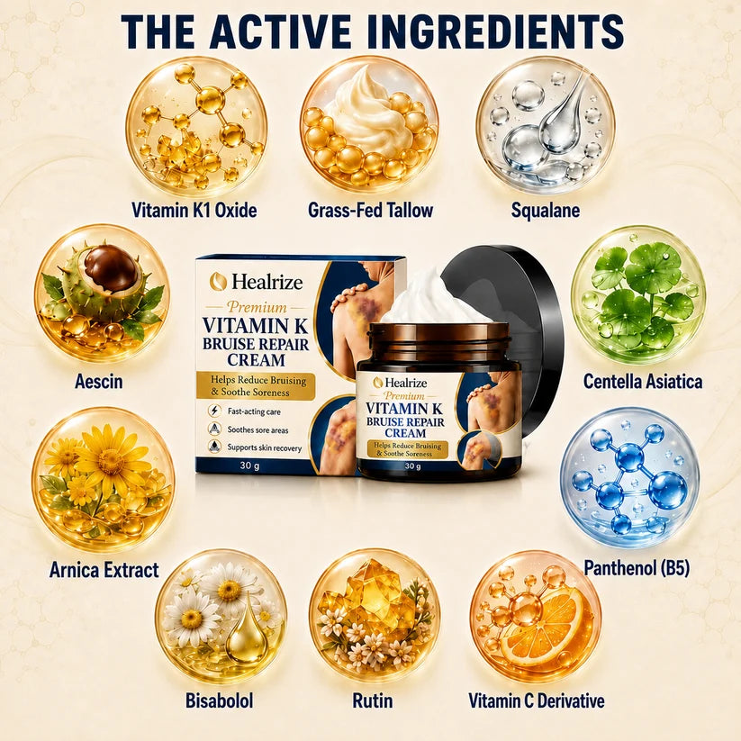 🔥𝐇𝐞𝐚𝐥𝐫𝐢𝐳𝐞® Premium Vitamin K Bruise Repair Cream