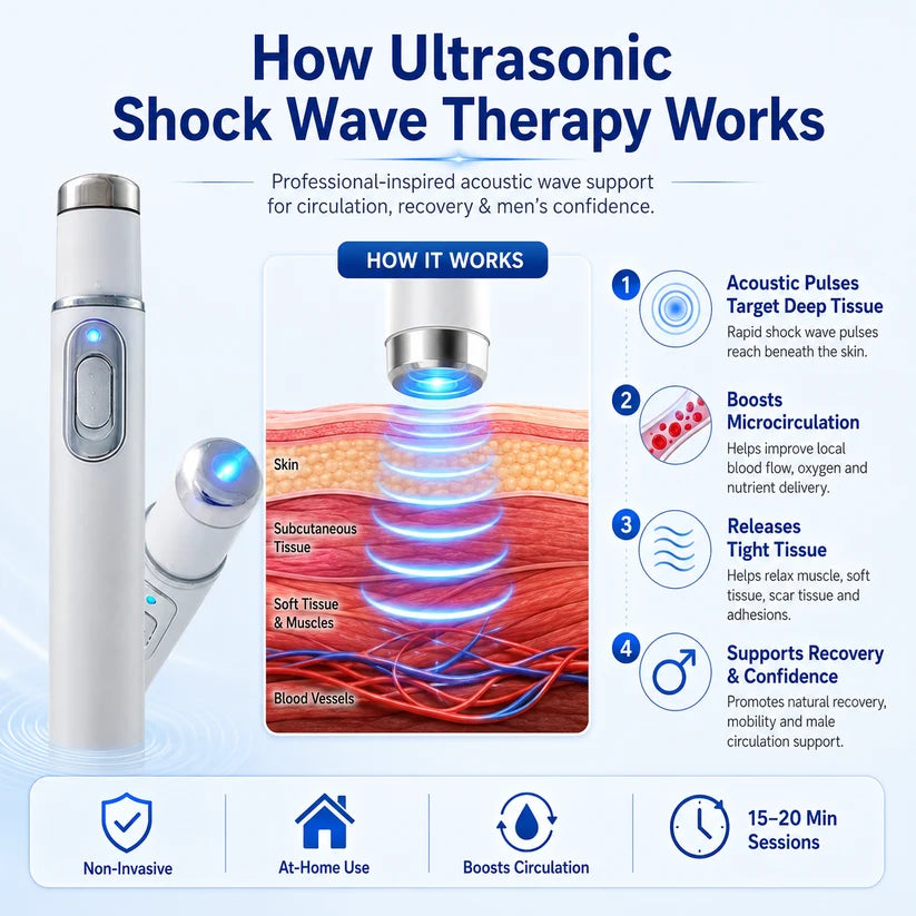 🔥Advanced Acoustic Shockwave Therapy  stamina, and male performance confidence, relieving muscle pain, joint stiffness, tendon discomfort💪
