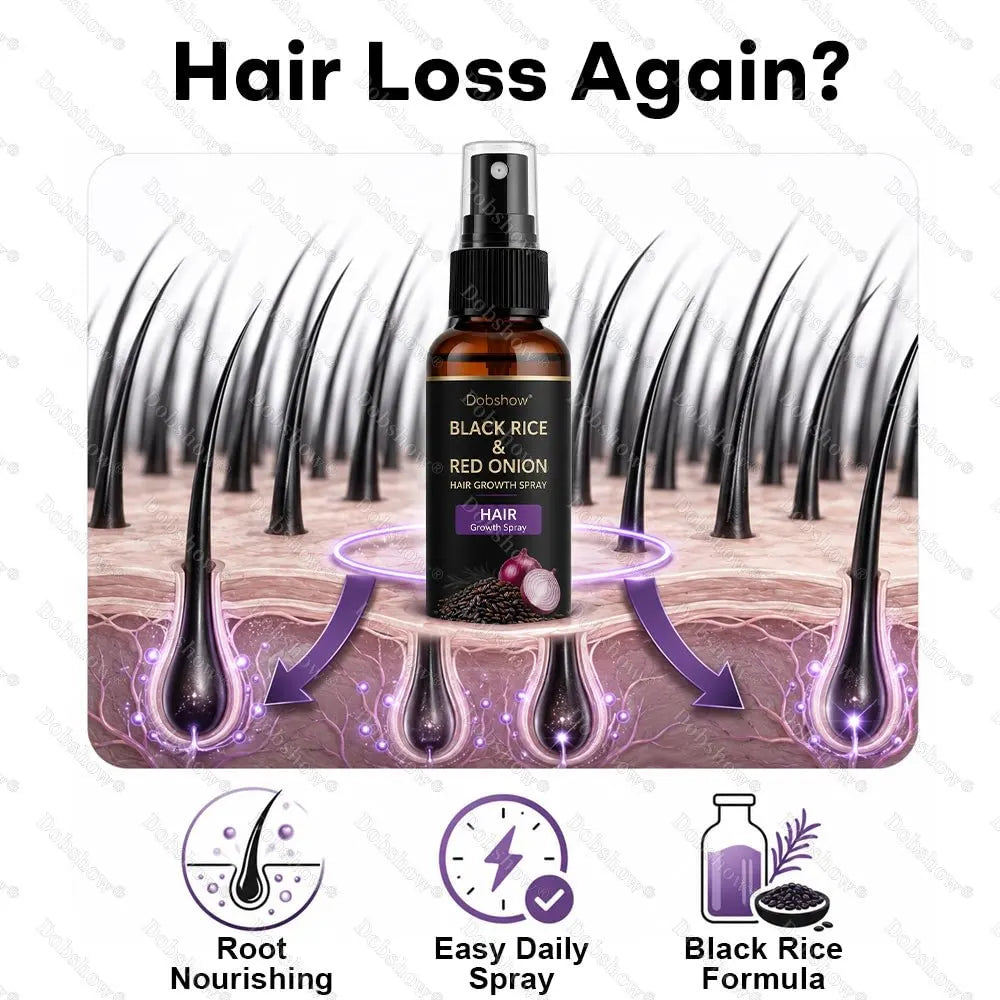 🔥Dobshow® Black Rice & Red Onion Hair Growth Spray