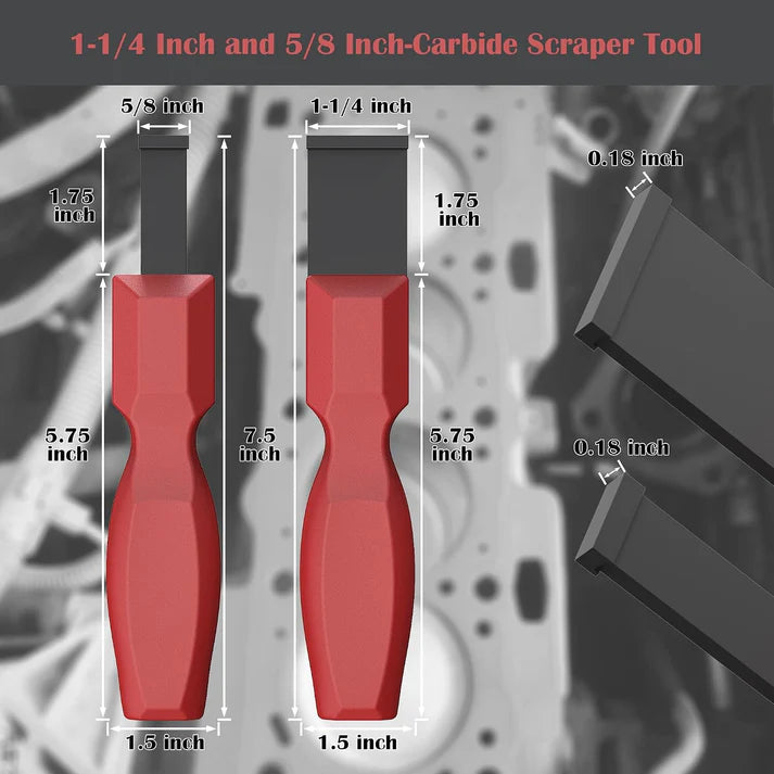 ⚙️ 2-Pack Tungsten Carbide Gasket Scraper Set for Auto Repair