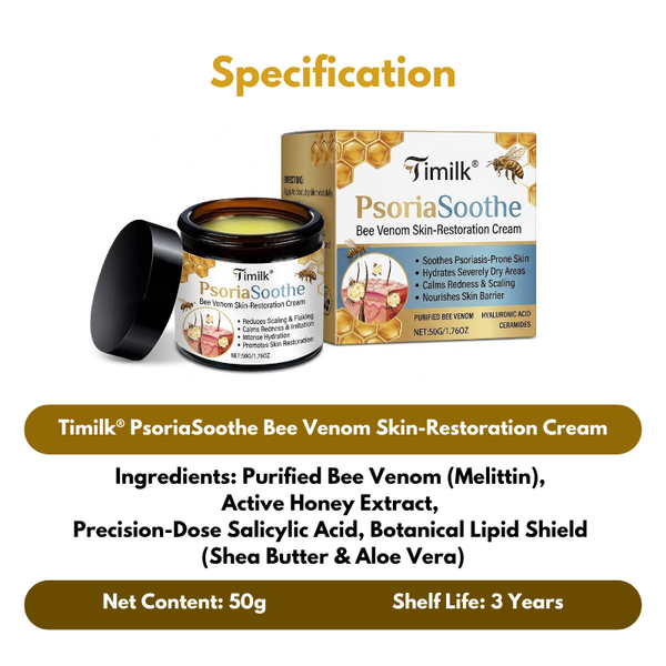 💥Timilk® PsoriaSoothe Bee Venom Skin-Restoration Cream⏳Limited-time 49% off⏰💥