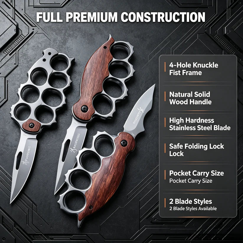 🔥Tiger Finger Fist Tactical Folding Knife🗡️Ideal for outdoor adventures, fishing, and camping with outdoor cooking