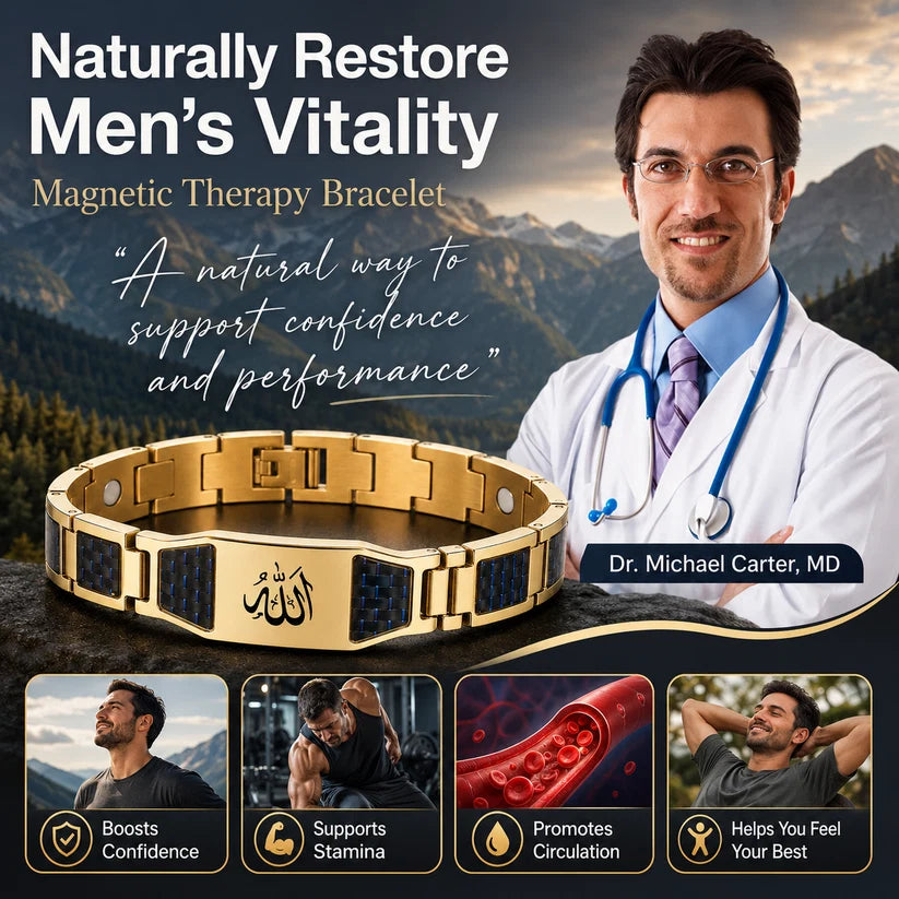 ✨🔥Men's Neodymium Magnetic Vitality Revival Therapy Bracelet