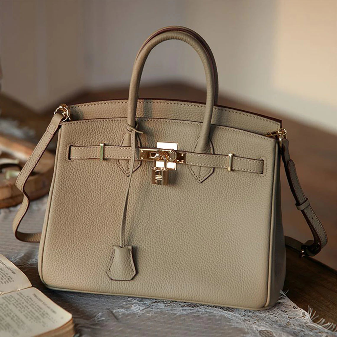 🔥🔥🔥Top Grain Leather Inspired Birk Handbag【HermEs-INDIA】