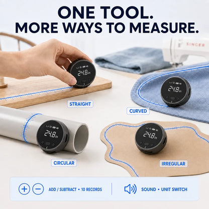 📏 8-in-1 Digital Rolling Tape Measure for Curves, Straight Lines & Irregular Surfaces ✨