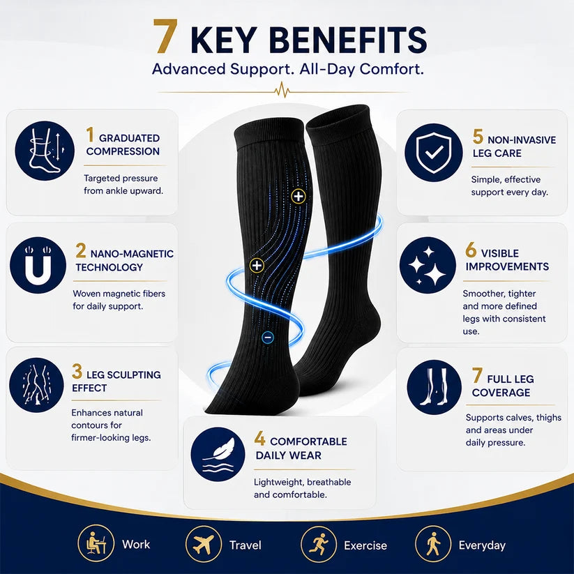 Mresio® VenoMag Nano-Magnetic Professional Leg Circulation Socks